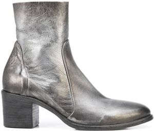 Madison.Maison metallic-effect ankle boots SILVER