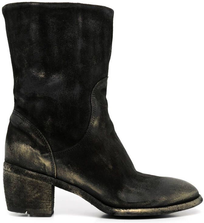 Madison.Maison metallic-effect mid-calf boots Black