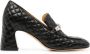 Madison.Maison quilted crystal-embellished pumps Black - Thumbnail 1