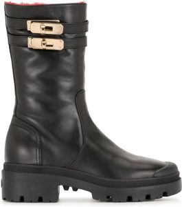 Madison.Maison shearling-lined mid-calf boots Black