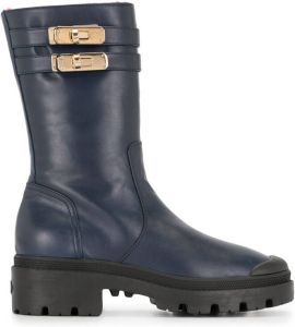 Madison.Maison shearling-lined mid-calf boots Blue