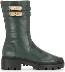 Madison.Maison shearling-lined mid-calf boots Green