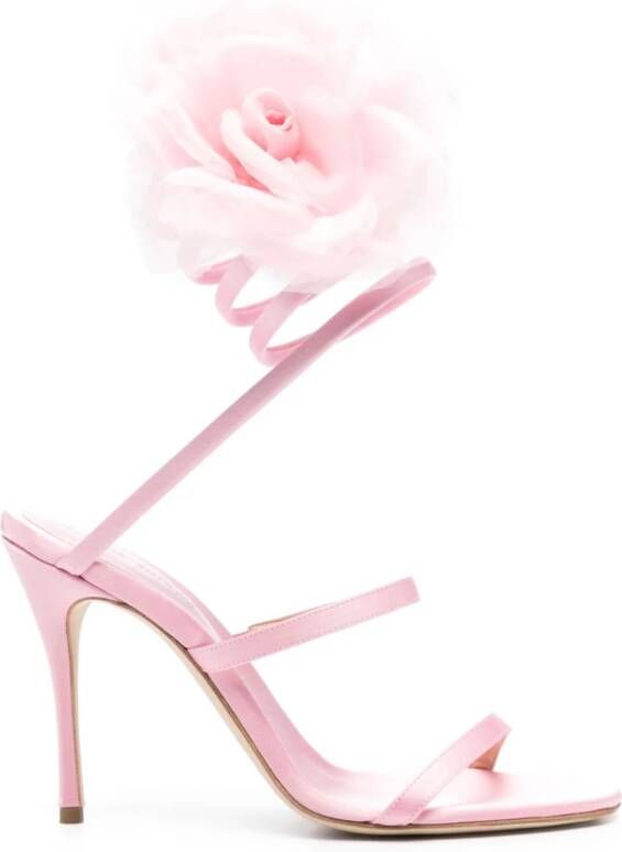 Magda Butrym 105mm satin sandals Pink