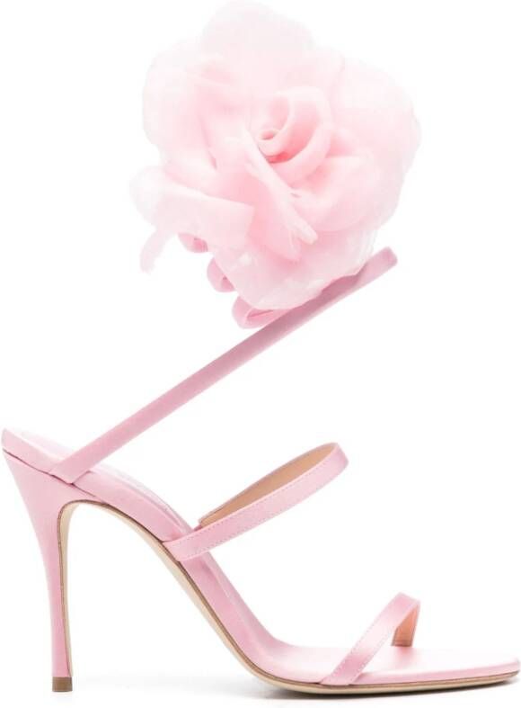 Magda Butrym 105mm spiral satin sandals Pink