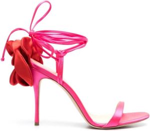 Magda Butrym 110mm 3D flower sandals Pink