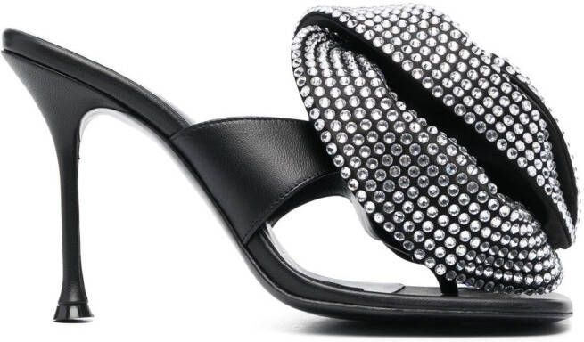 Magda Butrym 3D flower-detail 100mm sandals Black