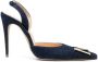 Magda Butrym denim pointed-toe slingback 110mm pumps Blue - Thumbnail 1