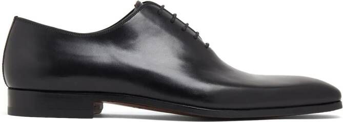 Magnanni almond-toe leather oxford shoes Black