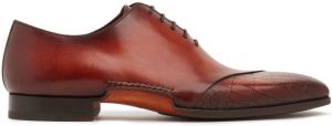 Magnanni croc-embossed lace-up shoes Brown