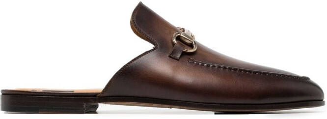 Magnanni horsebit-buckle slip-on loafers Brown