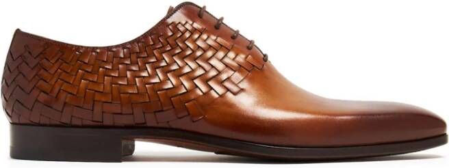 Magnanni interwoven detailing oxford shoes Brown