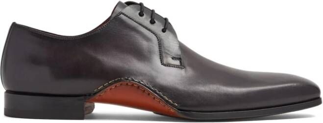 Magnanni lace-up leather Oxford shoes Brown