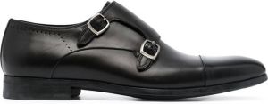 Magnanni Negro buckled monk shoes Black