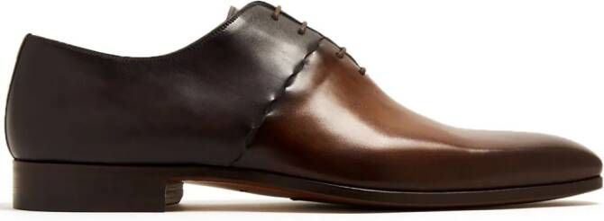 Magnanni panelled gradient effect oxford shoes Brown