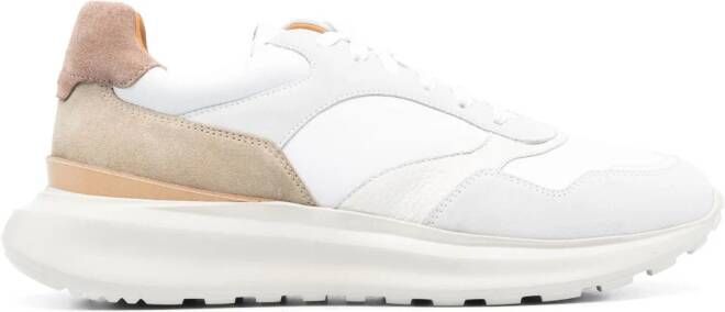 Magnanni panelled lace-up sneakers White