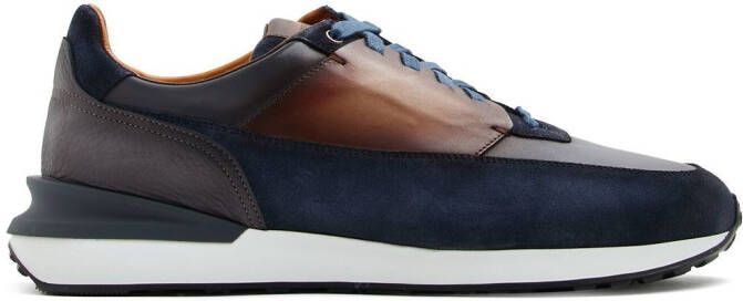 Magnanni panelled low-top sneakers Blue