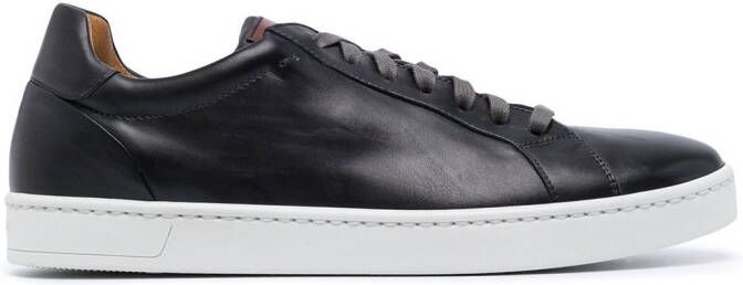 Magnanni round-toe leather sneakers Black