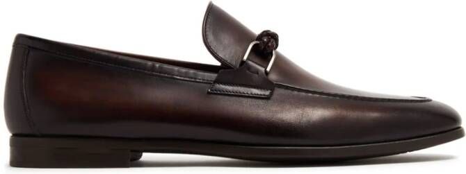 Magnanni Silvano Braid leather loafers Brown