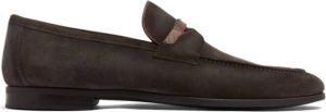 Magnanni slip-on suede loafers Brown