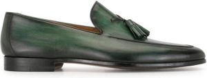 Magnanni tasseled leather loafers Green