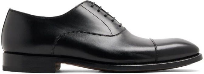 Magnanni tonal-stitching leather oxford shoes Black
