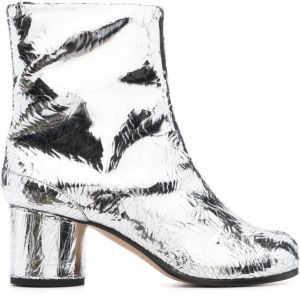 Maison Margiela 70mm metallic ankle boots Silver