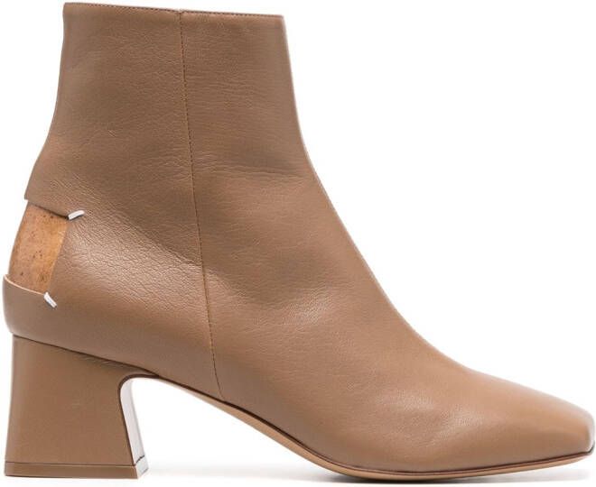 Maison Margiela Décortiqué 60mm four-stitch boots Brown
