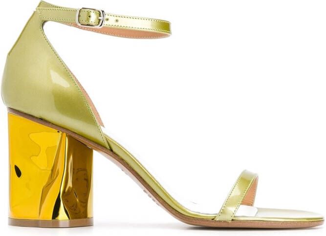 Maison Margiela bent heeled sandals Gold