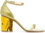 Maison Margiela bent heeled sandals Gold - Thumbnail 1