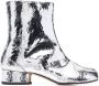 Maison Margiela cracked-effect metallic ankle boots Grey - Thumbnail 1