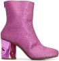 Maison Margiela crushed heel glitter ankle boots Pink - Thumbnail 1