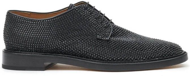 Maison Margiela Tabi rhinestone-embellished Derby shoes Black