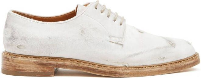 Maison Margiela distressed-finish lace-up shoes White