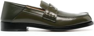 Maison Margiela four-stitch leather loafers Green