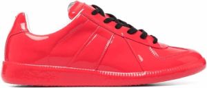 Maison Margiela high shine low-top sneakers Red
