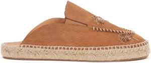Maison Margiela jute-sole leather slippers Brown
