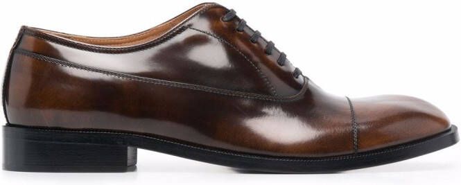 Maison Margiela waxed leather Oxford shoes Brown