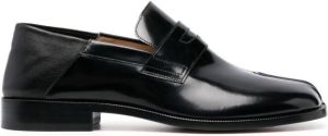 Maison Margiela low-heel Tabi calf-leather loafers Black