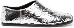 Maison Margiela metallic-finish tabi-toe loafers Silver