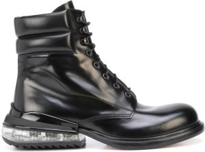 Maison Margiela polished-finish lace-up boots Black