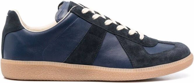 Maison Margiela Replica low-top leather sneakers Blue