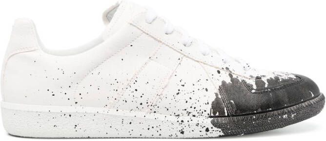 Maison Margiela Replica Paint-Splatter low-top sneakers White
