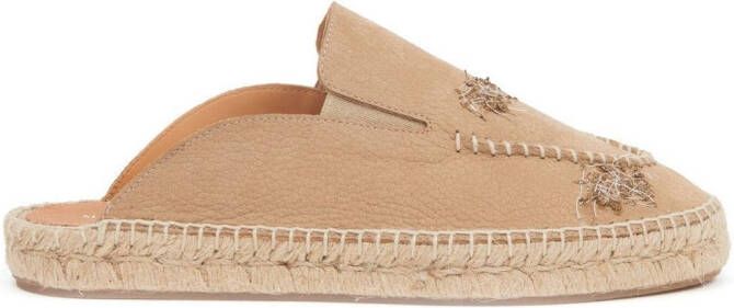 Maison Margiela embroidered espadrille mules Neutrals