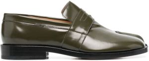 Maison Margiela split-toe leather loafers Green