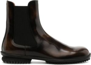 Maison Margiela square-toe leather ankle boots Brown