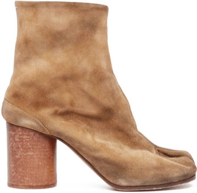 Maison Margiela Tabi 60mm suede ankle boots Brown