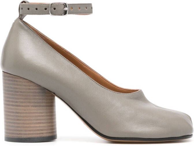 Maison Margiela Tabi 80mm leather pumps Grey