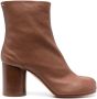 Maison Margiela Tabi 80mm leather ankle boots Brown - Thumbnail 1