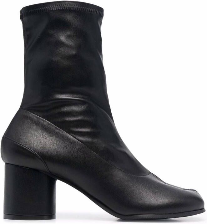 Maison Margiela Tabi 60mm leather sock boots Black