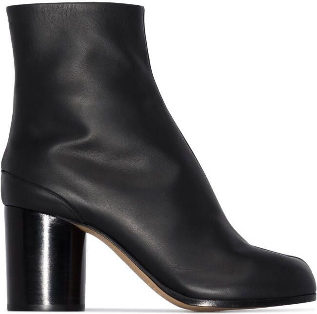 Maison Margiela Tabi 80mm leather ankle boots Black
